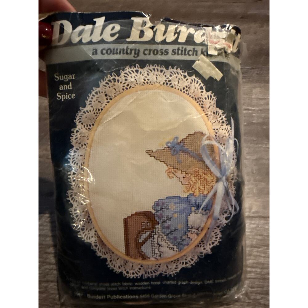 Dale Burdett 1987 Sugar and Spice Cross Stitch 4 x 5